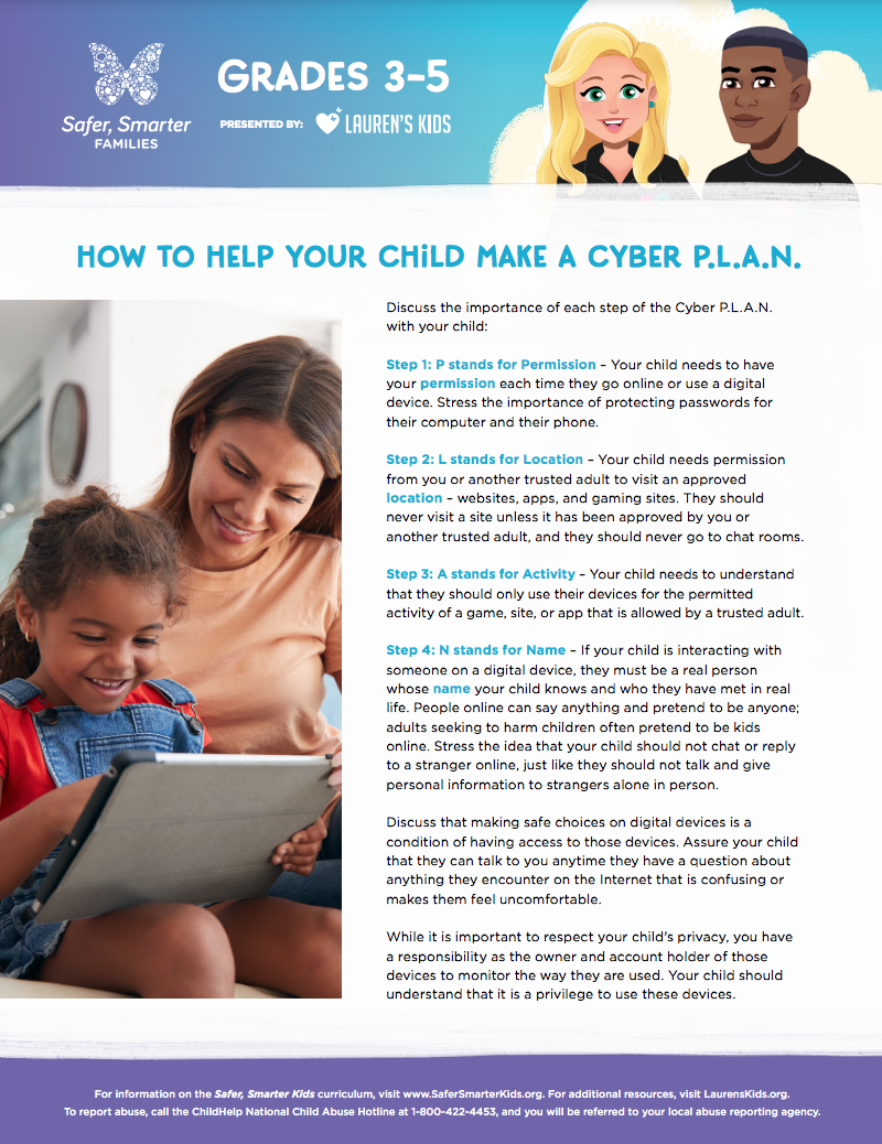 How to Help Your Child Make a Cyber PLAN