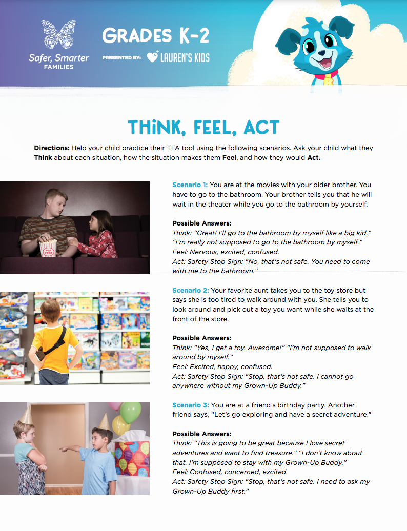 Preview Image Think Feel Act Activity