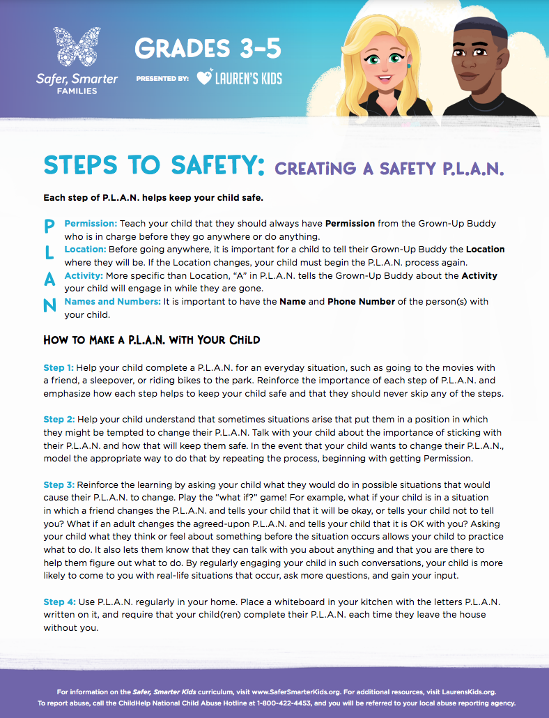 Steps to Safety PLAN